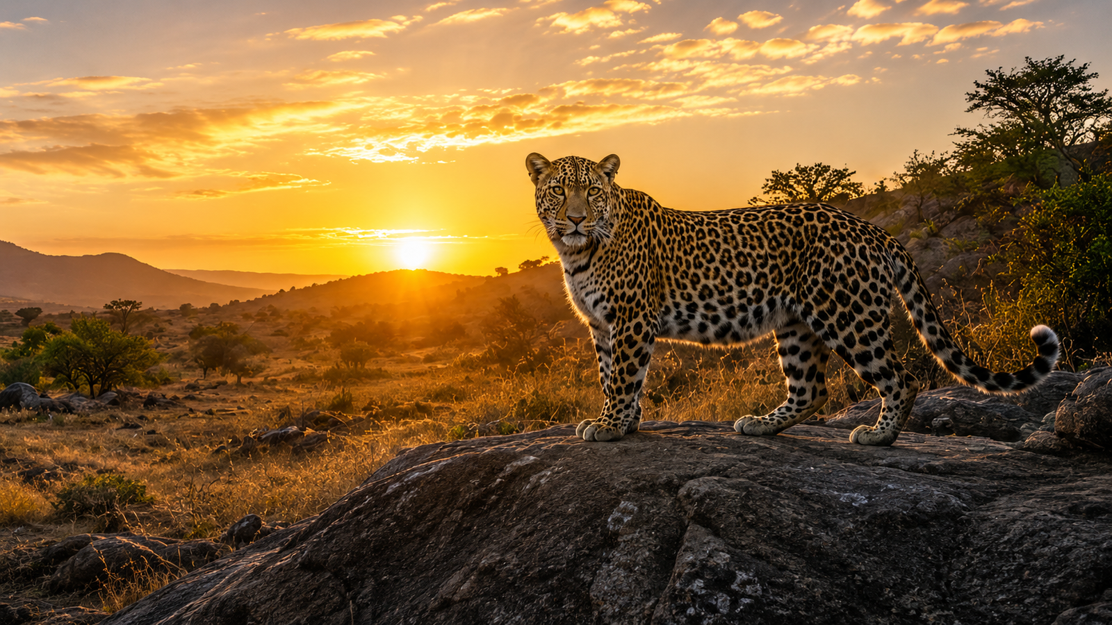 Sunrise over Jawai mountains